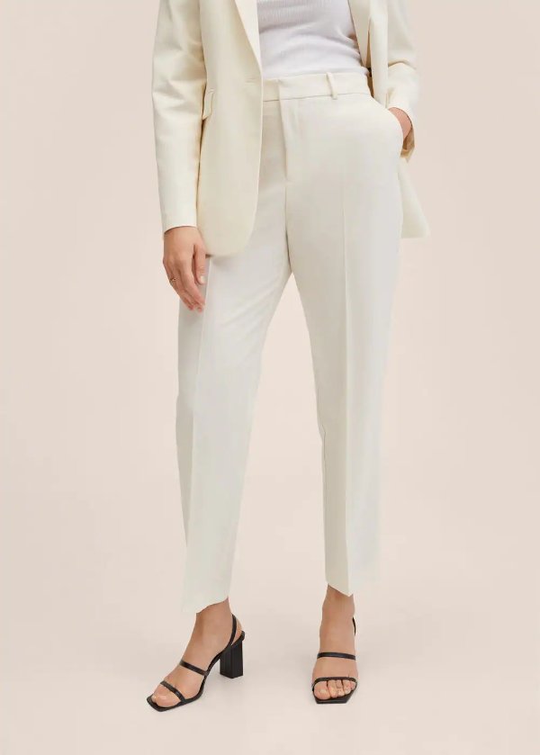 Straight suit pants - Women | MANGO OUTLET USA