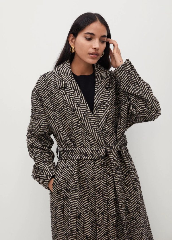 Textured wrap coat - Women | OUTLET USA