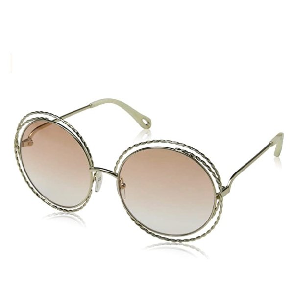 Carlina Petite Round Sunglasses In Metal | Chloe US