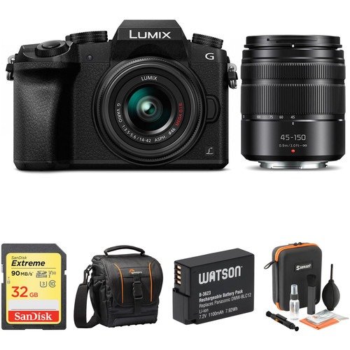 Panasonic Lumix DC-G7 + 2 Lenses + 32GB SD + Battery + Bag