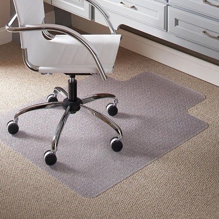 ES Robbins® Task Series Chair Mat with AnchorBar for Carpet up to 0.25", 36 x 48, Clear - Sam's Club