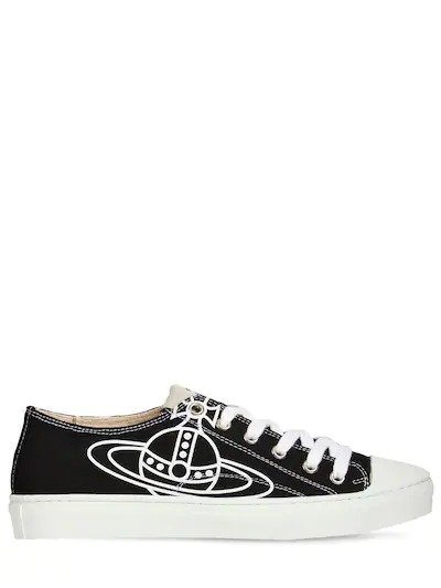 20MM PLIMSOLL COTTON LOW-TOP SNEAKERS
