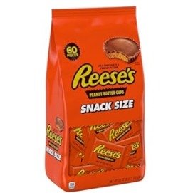 Milk Chocolate Peanut Butter Snack Size Cups, Candy Bag, 33 oz (60 Pieces)
