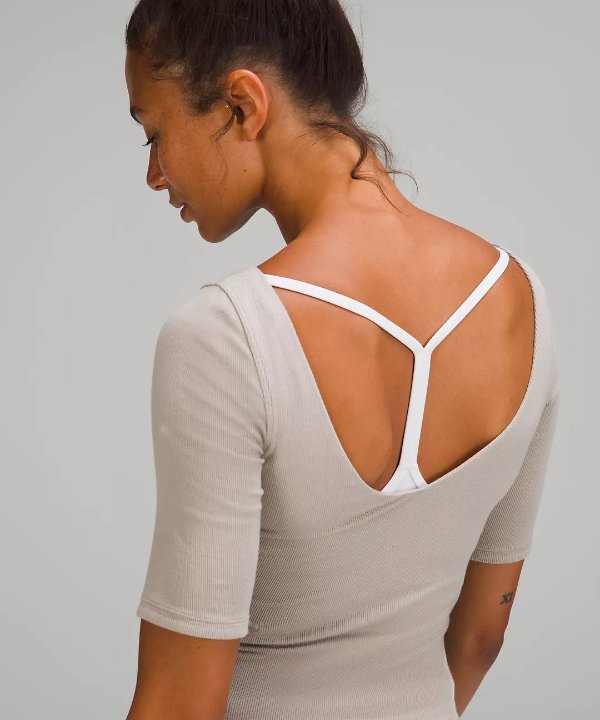 Ribbed Micro-Modal Half Sleeve T-Shirt | Women's Long Sleeve Shirts | lululemon