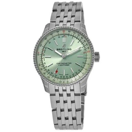 Navitimer Automatic 35 Green Dial Steel Women's Watch A17395361L1A1
