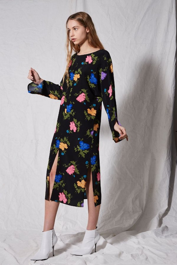 **Batwing Floral Midi Dress by Boutique - Shop All Sale - Sale