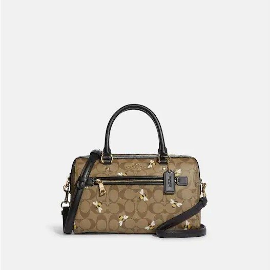 Rowan Satchel In Signature Canvas With Bee Print