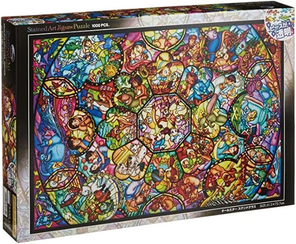 Disney Stained Art Jigsaw Puzzle[1000P] All Stars Stained Glass (DS-1000-764)
