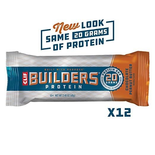 Clif builders - Protein Bars - Chocolate Peanut Butter Flavor - (2.4 Oz Gluten Free Bars, 12Count) (Packaging & Formula May Vary)