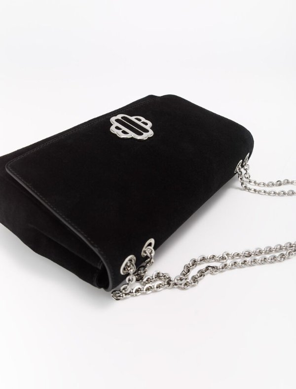 121CLOVERSOFT Suede chain strap bag