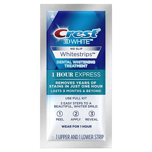 3D Whitestrips 1 Hour Express Teeth Whitening Kit, 7 Treatments