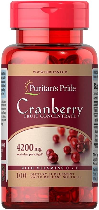 Cranberry Fruit Concentrate with C & E 4200 Mg, 100 Count