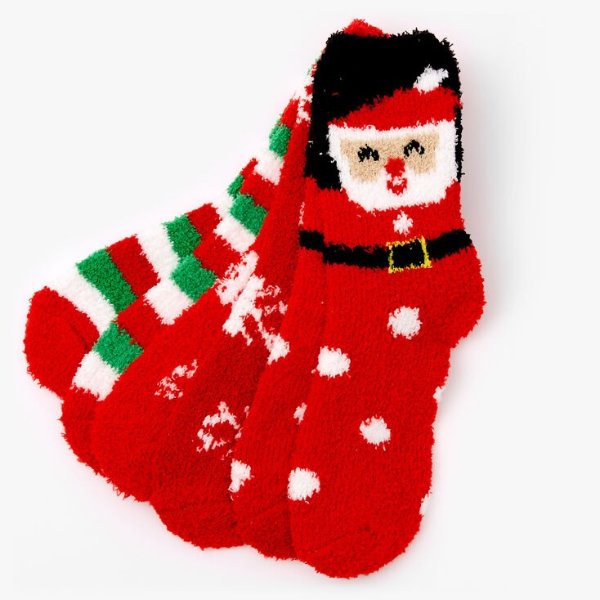 Cozy Holiday Crew Socks - 3 Pack