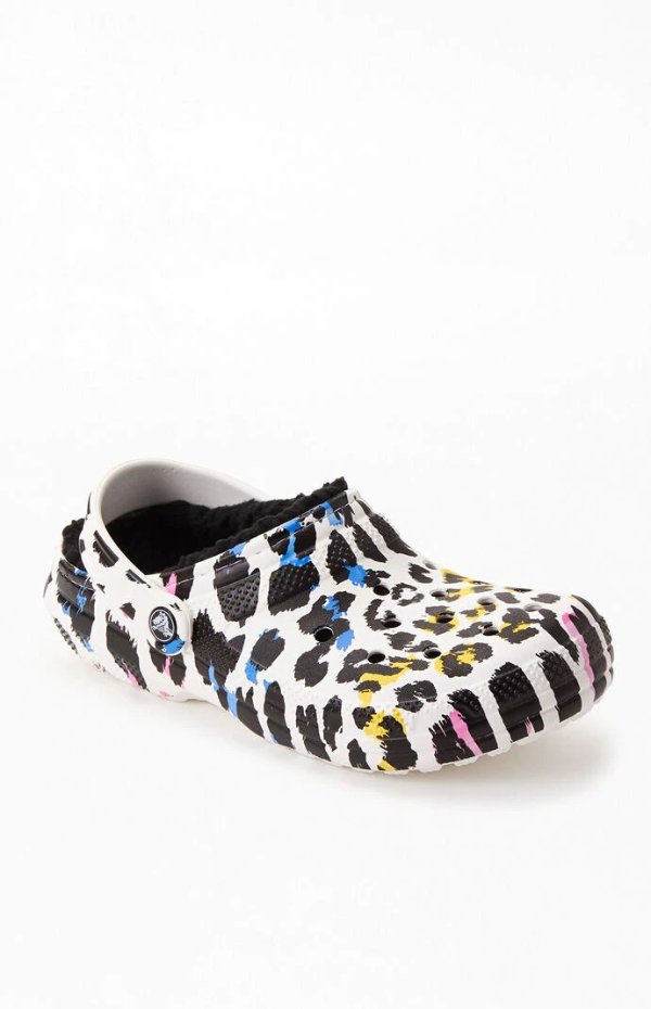 Classic Lined Animal Print Clogs