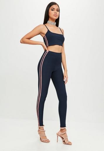 Missguided US Missguided Carli Bybel x Missguided Navy Stripe