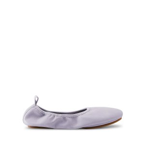 Mango奶fufu紫色真皮芭蕾舞鞋