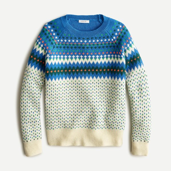 Boys' Fair Isle crewneck sweater