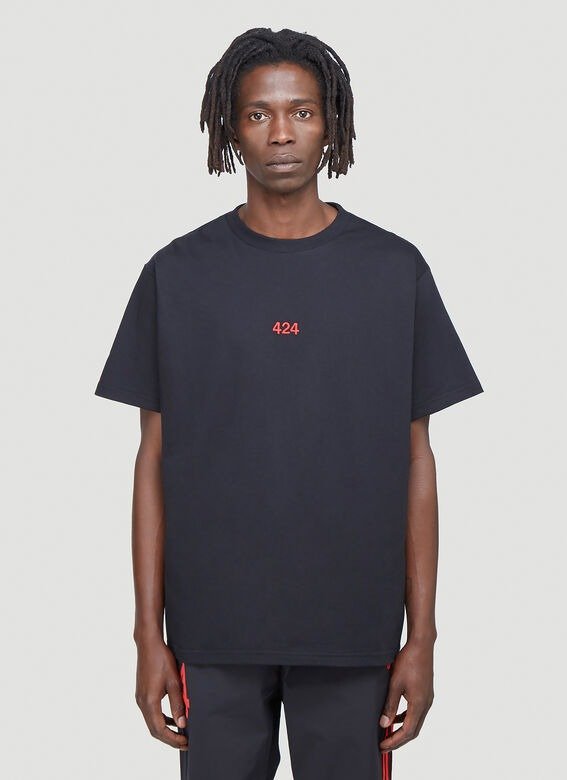 Embroidered-Logo T-Shirt in Black