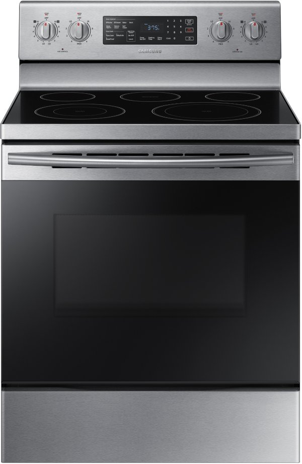 NE59M4320SS 30 Inch Freestanding Electric Range with Convection, Dehydrate, Warming Center, Proof, Steam Clean, Self Clean, Storage Drawer, 5 Heating Elements, 5.9 cu. ft. Capacity and Sabbath Mode: Stainless Steel