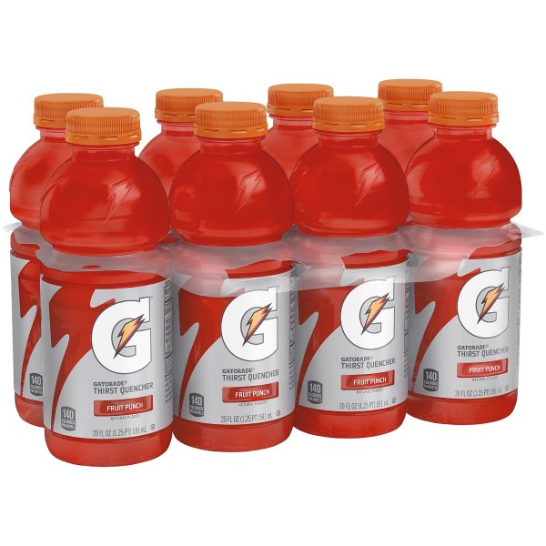 Thirst Quencher Fruit Punch Sports Drink, 20 Fl. Oz., 8 Count