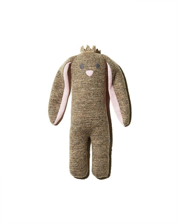 Small Soft-Knit Bunny with Crown - Ages 0+