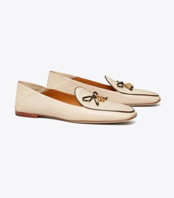 Tory Charm Mixed-Materials Loafer