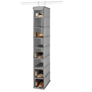 Whitmor Hanging Shoe Shelves - 8 Section - Closet Organizer - Grey @ Amazon