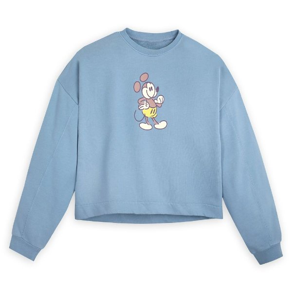 Mickey Mouse Genuine Mousewear Pullover Sweatshirt for Women – Blue | shopDisney
