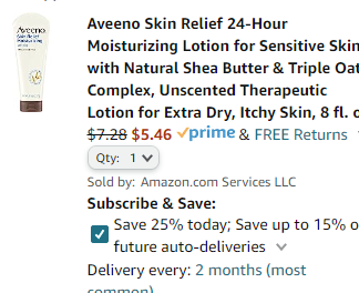 Skin Relief 24-Hour Moisturizing Lotion for Sensitive Skin with Natural Shea Butter & Triple Oat Complex, Unscented Therapeutic Lotion for Extra Dry, Itchy Skin