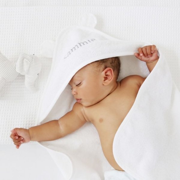 Personalized White Hooded Towel