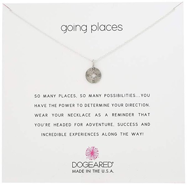 "Going Places" Compass Disc Chain Necklace