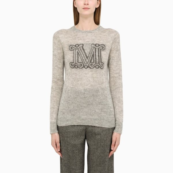 Grey mohair blend sweater