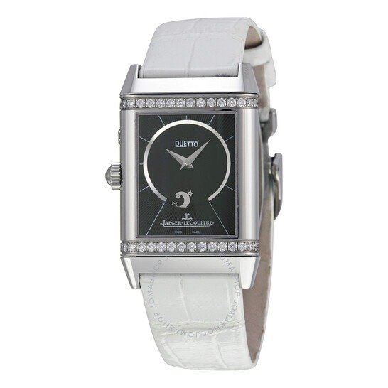 Reverso Duetto Duo White Leather Ladies Watch Q2698420