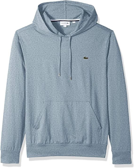 Mens Long Sleeve Hooded Jersey Cotton T-Shirt Hoodie