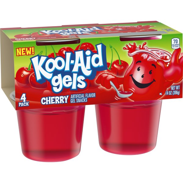 Jell-o Kool-Aid 樱桃口味果冻 3.5oz 4个装