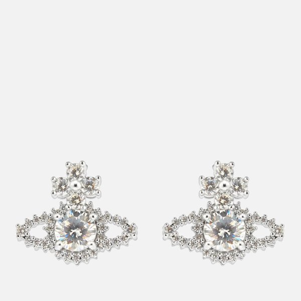 Women's Valentina Orb Earrings - Rhodium White