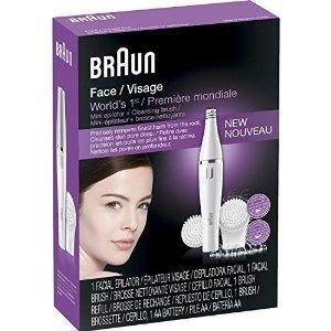Braun Facial Epilator and Facial Cleansing Brush with Extra Brush Refill