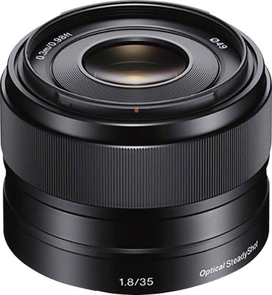 - 35mm f/1.8 Prime Lens for Most NEX E-Mount Cameras - Black