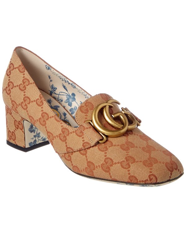 gucci interlocking g canvas 穆勒鞋 5449179 890.00 - 北美省钱快报