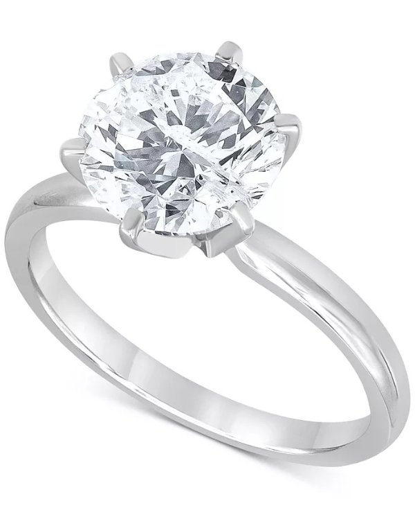 Diamond Solitaire Engagement Ring (3 ct. t.w.) in 14k White Gold