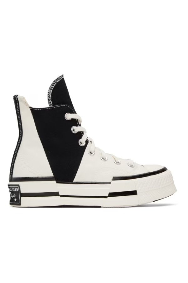 黑色 & 白色 Chuck 70 Plus 高帮运动鞋