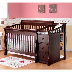 Sorelle Tuscany 4-in-1 Convertible Crib and Changing Table Espresso