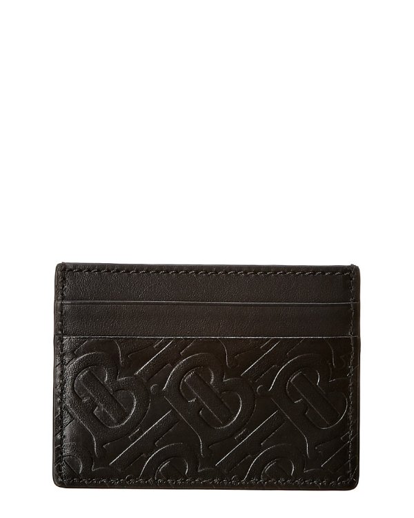 Sandon Monogram Leather Card Case