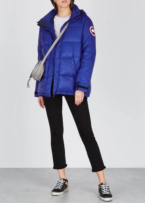 Approach blue quilted shell jacket