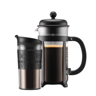 Bodum JAVA SET French Press Coffee Maker, 8 cup, 1.0L, 34oz and Travel Mug, 12oz @ Walmart