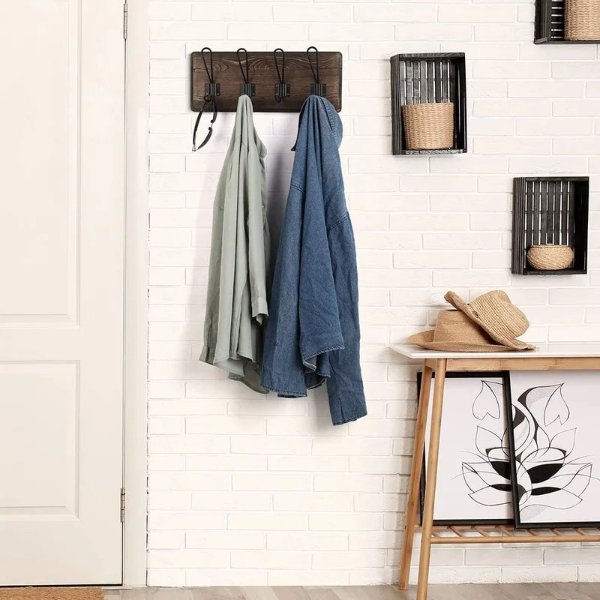 Walpurga Solid Wood 4 - Hook Wall Mounted Coat RackWalpurga Solid Wood 4 - Hook Wall Mounted Coat RackRatings & ReviewsQuestions & AnswersShipping & ReturnsMore to Explore