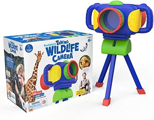 GeoSafari Jr. Talking Wildlife Camera, Built-In Animal Facts & Hi-Def Images, Featuring Voice & Photography from Robert Irwin, STEM & Science Toy, Interactive Learning, Ages 4+