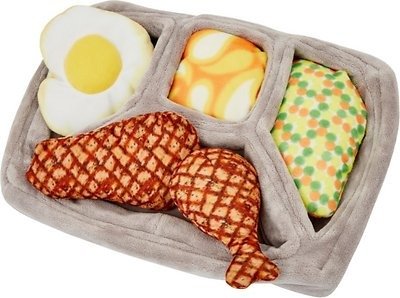 Retro Microwave Dinner Hide and Seek Plush Puzzle Squeaky Dog Toy - Chewy.com