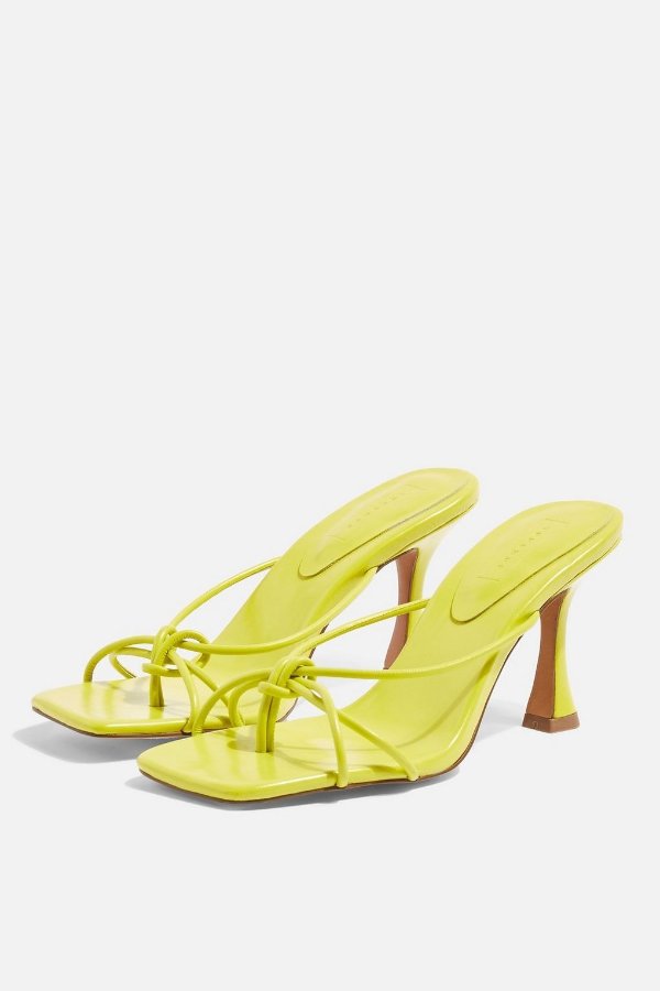 REX Lime Knot Mules - Heels - Shoes