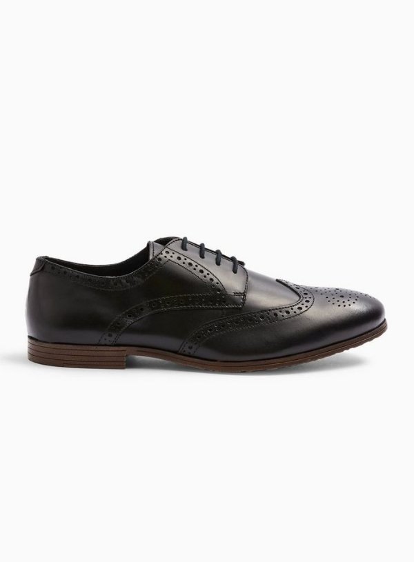 Black Leather Ollie Brogues